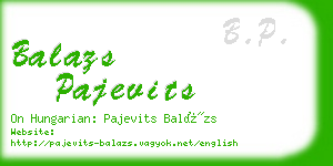 balazs pajevits business card